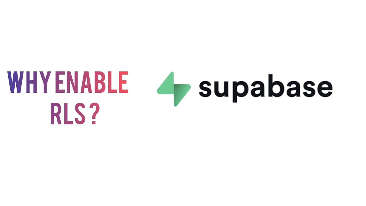 Why to enable RLS in Supabase ? - YouTube