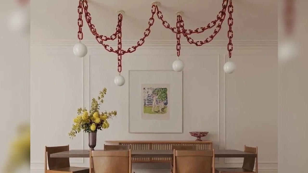 A must-have product! Glass Chain Pendant Light Modern Restaurant Hotel Shop Art Deco Creative Chan