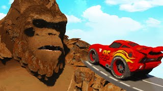 Cars in Mega Ramp vs King Kong | Teardown