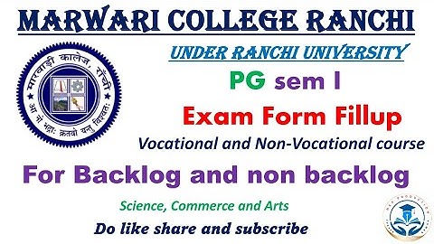 MCR // PG sem 1 Exam Form Fillup// Regular and Blacklog // कैसे भरें फॉर्म