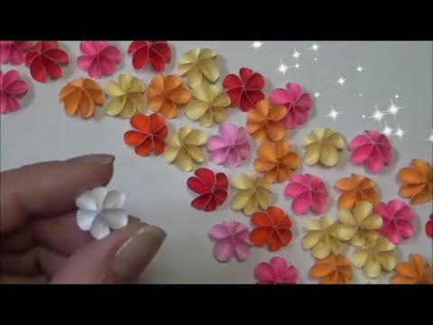 ペーパーフラワー 簡単 かわいい 小さな花の作り方 Diy Paper Flower Easy Tiny Small Flowers Youtube