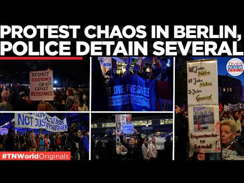 BERLIN PROTEST CLASH: Police Detain Pro-Palestinian Marchers on October 7 Anniversary
