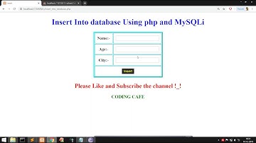 Insert Data Into Database Using PHP and MySQLi