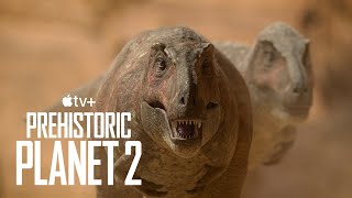 Tarbosaurus \& Velociraptors hunting - [Prehistoric Planet] season 2