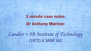 Candler v SA Institute of Technology (Traverse of a negative averment)