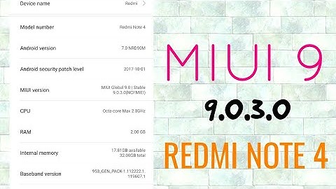MIUI 9 STABLE REDMI NOTE 4 9.0.3.0 || REVIEW
