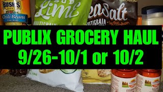 PUBLIX GROCERY HAUL 9/26-10/1 or 10/2|Randee Saves