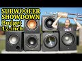 Budget 12-inch Subwoofer Shootout.  Infinity, Klipsch, Dayton, Jamo, OSD & Bic!