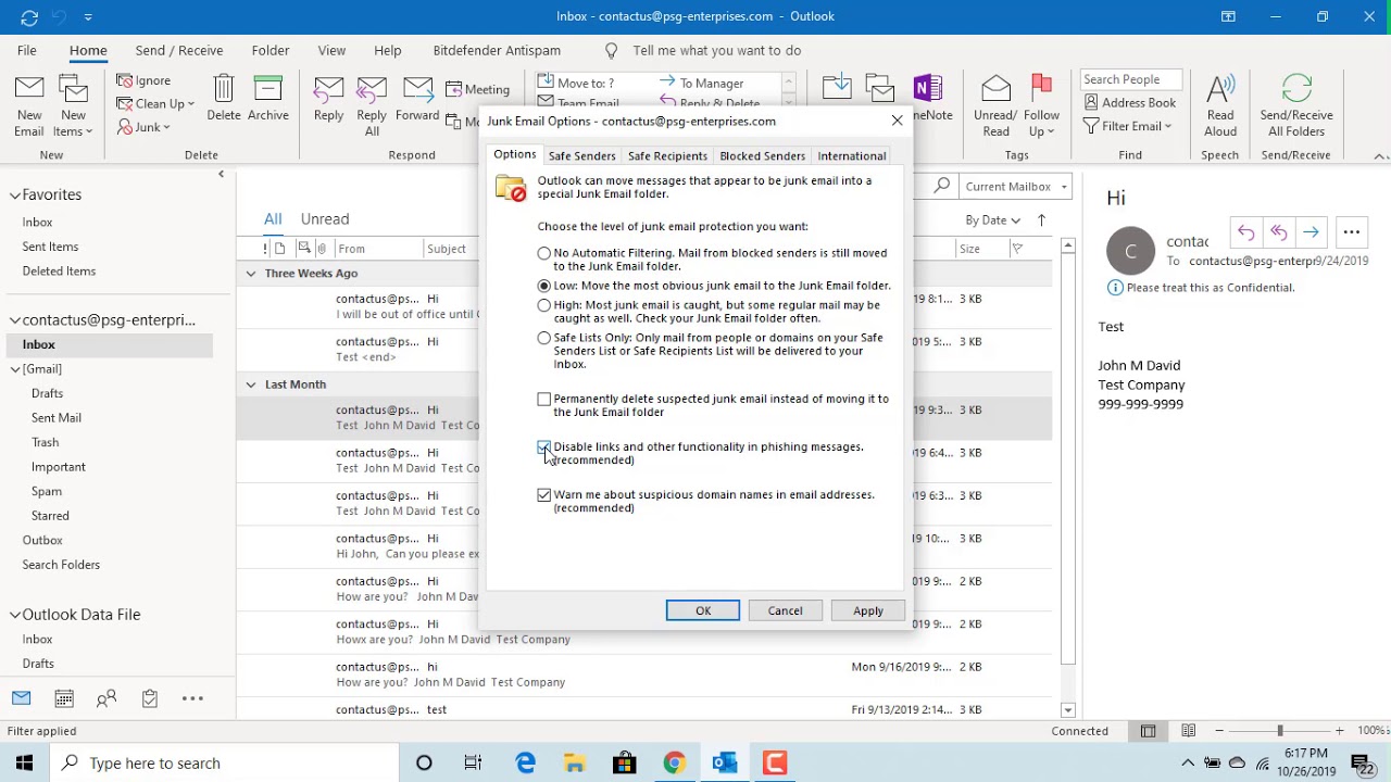  Update How to Change Junk Email Options in Outlook - Office 365
