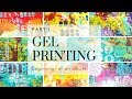 Gel Printing PART 1, Layers Paint, stencils, Art Foamies, Stamping...