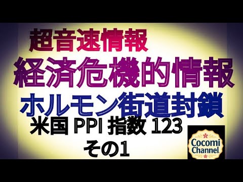 【【超音速情報】】経済危機的情報　ホルモン街道封鎖 米国 PPI 指数 123 その1