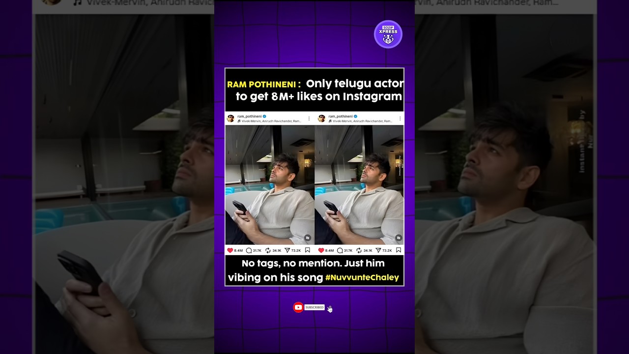 History Made! Ram Pothineni Gets 8M+ Likes on Instagram 😱 