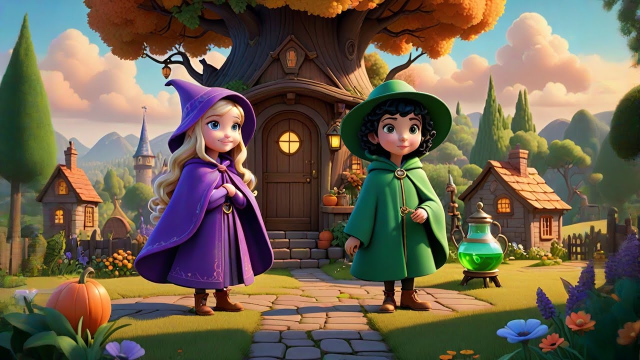 Two Little Witches Stir and Mix | Fun Halloween Song for Kids | Nursery Rhymes and Baby Songs