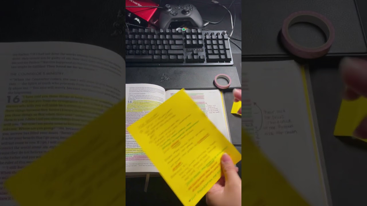 ✨Asmr How to add notes to your Bible ✨