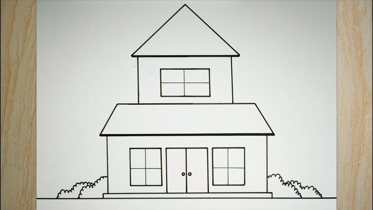 Cara menggambar rumah tingkat yang bagus sekali
