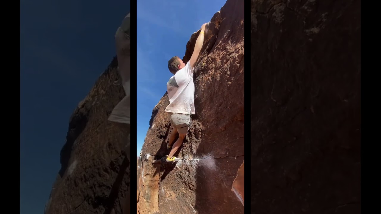 Crazy move on V7!!! Loose Canyon, Moes Vally UT 