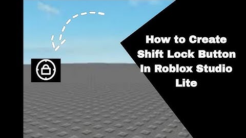 How to make ShiftLock Button In Roblox Studio Lite || Easy Tutorial