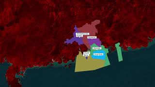 Greater Bay Area GBA – China’s 11 Mega Cities Free GeoLayer Map Animation