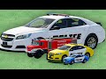 TRANSPORTING small to GIANT POLICE CARS vs TRUCKS with FIRE DEPARTMENT- TRANSPORTING FS22