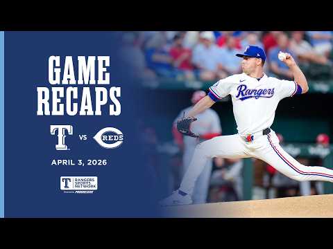 Rangers vs Reds Game Recap 4/3/2026 | Rangers Sports Network - YouTube