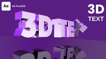Perfect tekstreflectie-effect in After Effects (geen plug-ins) 3D-tekstanimatie