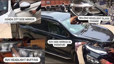 Mayapuri car market Honda city side mirror/baleno headlight glass change❤️🏎