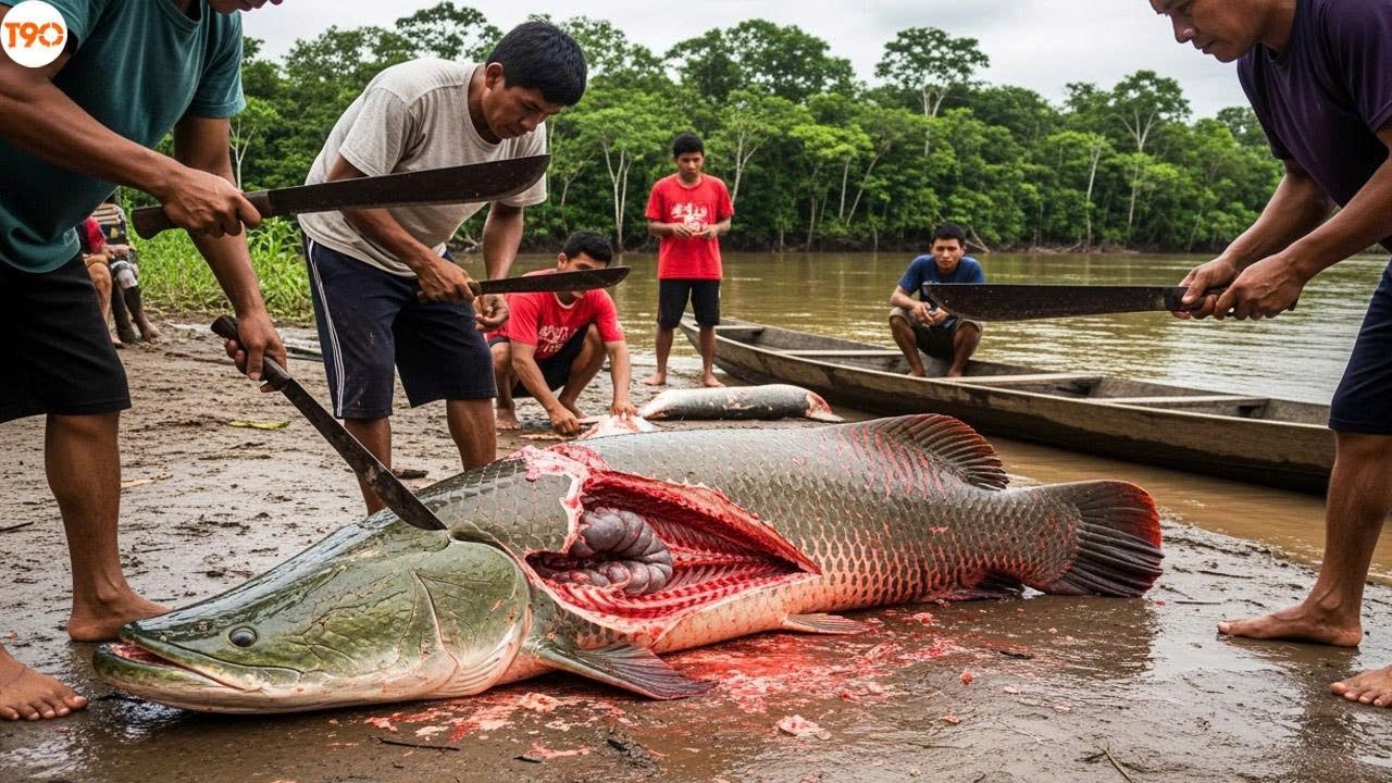 Cá Hải Tượng Trị Giá 200 triệu Cũng Chỉ Để Ngư Dân Amazon Chế Biến Món Ăn - Một Con Đủ Cả Làng Ăn