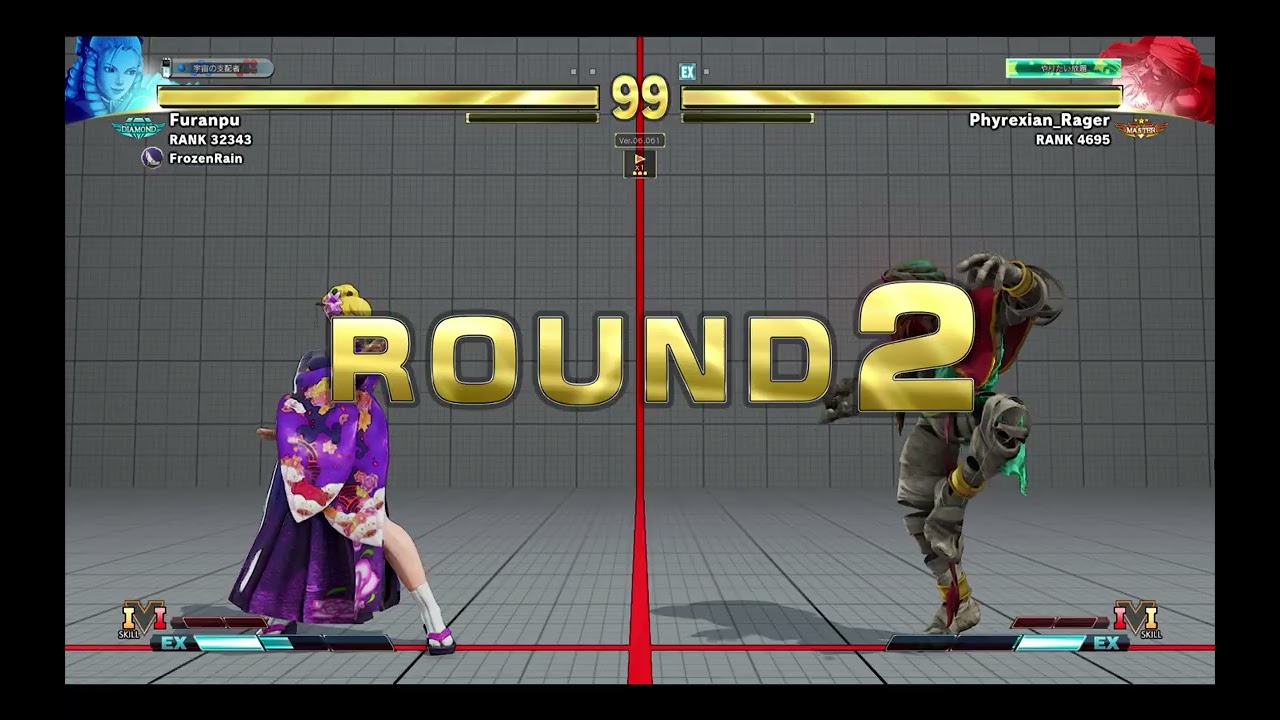 【SFV】【SFRePlayer】Furanpu（KARIN LP15314）VS Phyrexian Rager（DHALSIM LP31823）【20710】