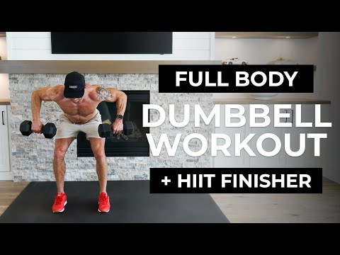 25 Min FULL BODY Dumbbell Workout + HIIT (Strength Training & Cardio)