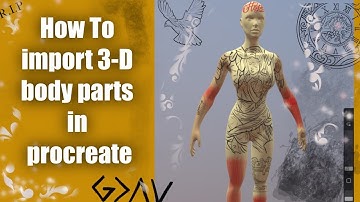 How to import 3d body parts in procreate 3D FOR  tattoo artist