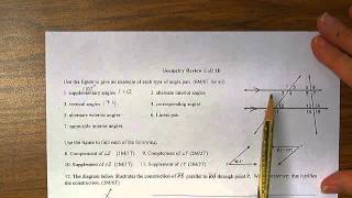 Geometry Review Unit 2B 1 - 7