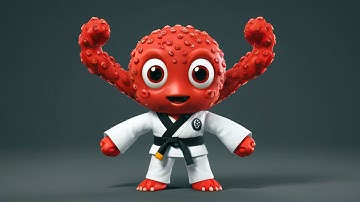 Blender with Stable Diffusion XL Tutorial - Karate octopus character