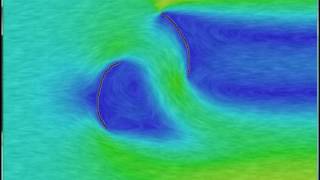 2D GPU based interactive Lattice Boltzmann code - adjustable viscosity/velocity and dye injection