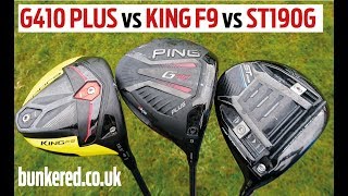 Ping G410 Plus vs Cobra KING F9 SPEEDBACK vs Mizuno ST190G drivers