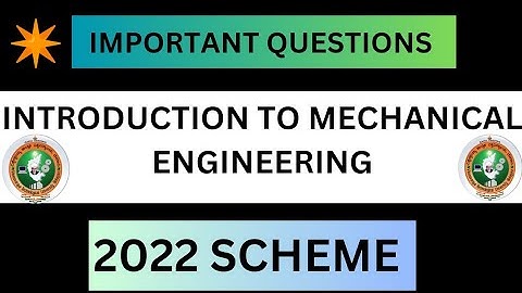 Introduction To Mechanical Engineering Vtu Important Questions In 5 minutes 🔥