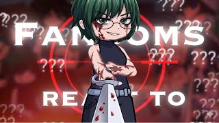 Fandoms react to MAKI ZENIN | русский/english | 2/7 | JJK, SPN, ST, HP, KNY, MHA, GENSHIN 