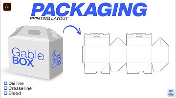Gable Box Packaging Printing Layout in Adobe illustrator HINDI / हिंदी में