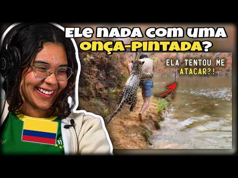 GRINGOS REAGEM A TENTEI ENSINAR UMA ONÇA-PINTADA NADAR E OLHA NO QUE DEU!! | TIAGO JÁCOMO