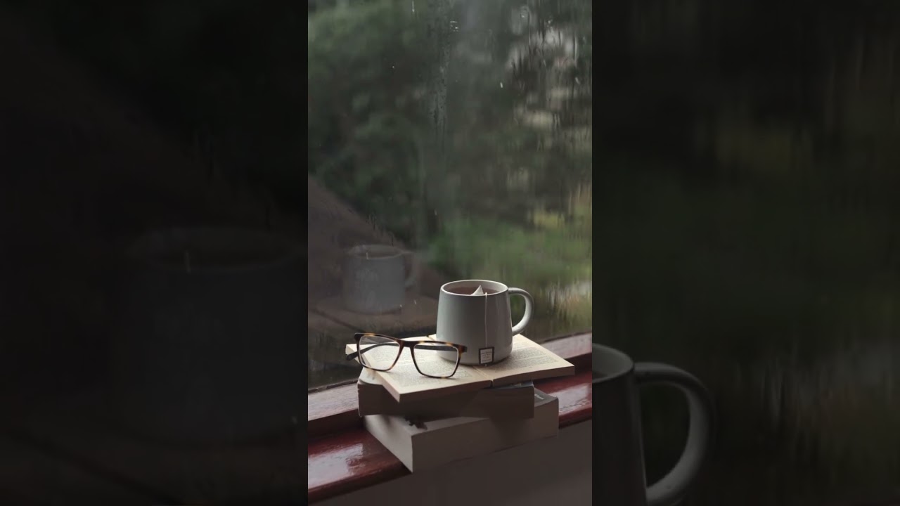 Rain on the Window, Books and Tea 