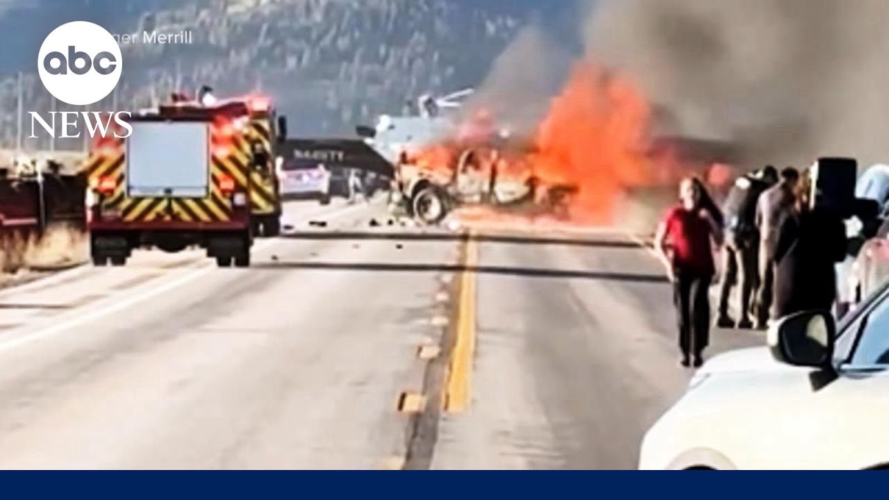 Deadly tour crash near Yellowstone kills seven, two hospitalized in fiery collision