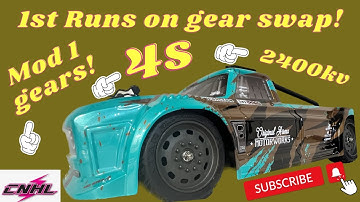 Arrma Infraction Mega, runs on Mod 1 gear swap! #rc #rccar #speedrun #fast#speed #rccarracing #arrma