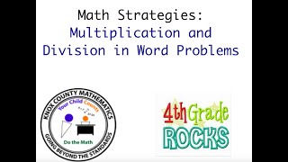 4th Grade Lesson 6 Multiplication and Division Word Problems Strategy Video