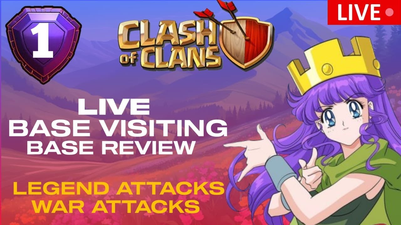 COC Live | Base Visiting & Legend Pushing Clash of Clan Live Stream.