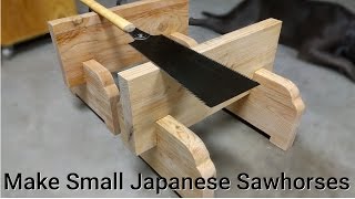 Build these really handy small Japanese sawhorses. They are built using some common 2x8 lumber, and can be built fairly quickly. I