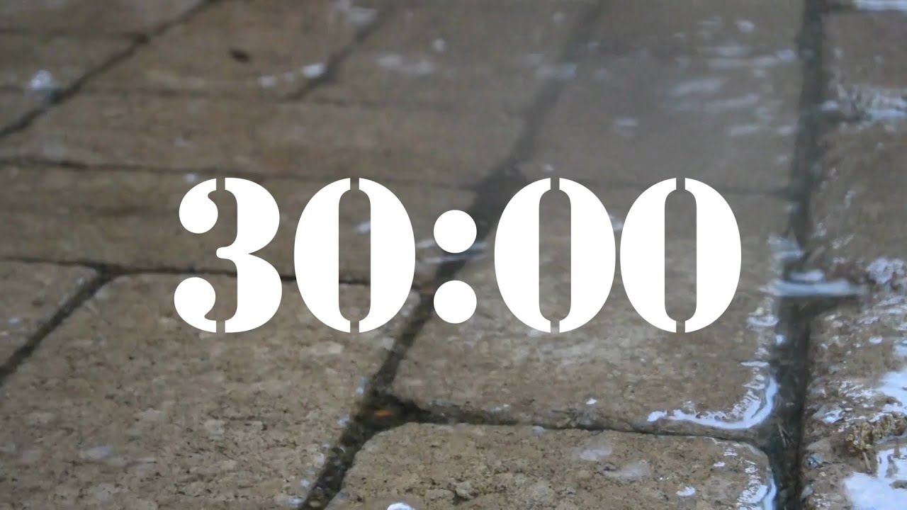 30 Minute Rain Timer with Ambient Noise - YouTube