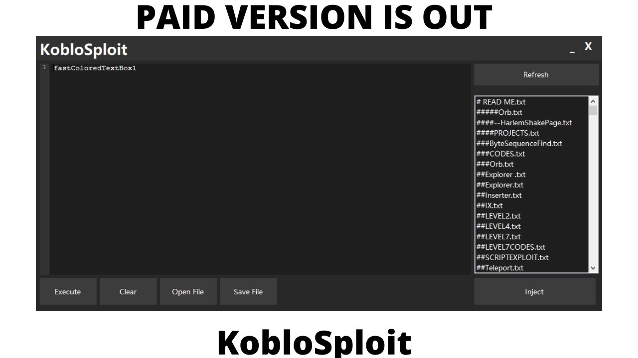 Paid Version Is Out Koblosploit Roblox Script Executor Kobloxias Youtube - roblox script inserter