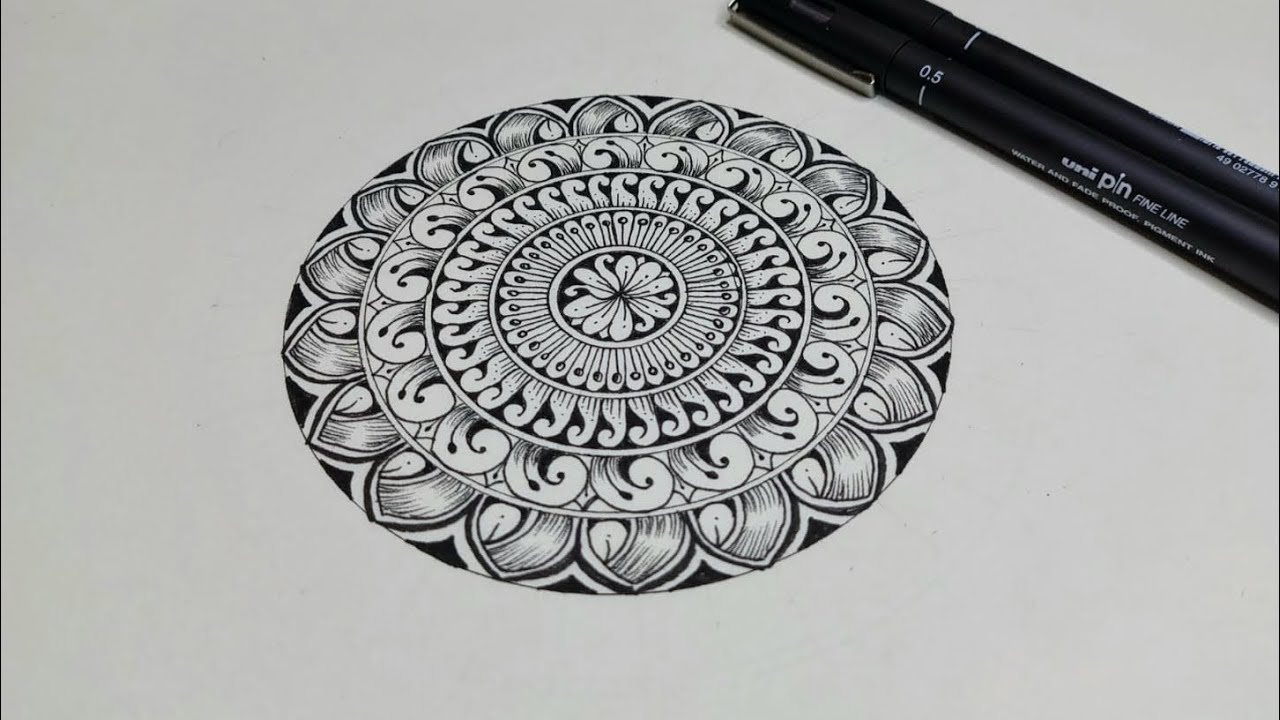 Circular mandala easy patterns⚛️ #mandala #trending #mandalaart #art #auramandalas #simple #patterns