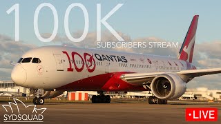 🔴 100,000 SydSquad Subscriber Special! - Sydney Airport Plane Spotting with Tim + ATC🔴