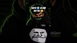 Hacker Trick? Earth Animation Using BAT File 💻🌍