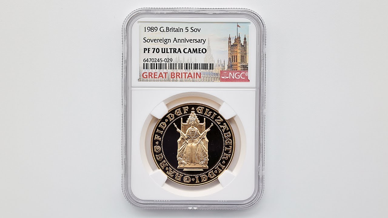 1989 英国 エリザベス2世 ソブリン 500周年記念 5ポンド（5ソブリン